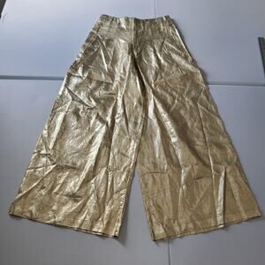 Lanhtropy Culotte Pants Metallic Gold